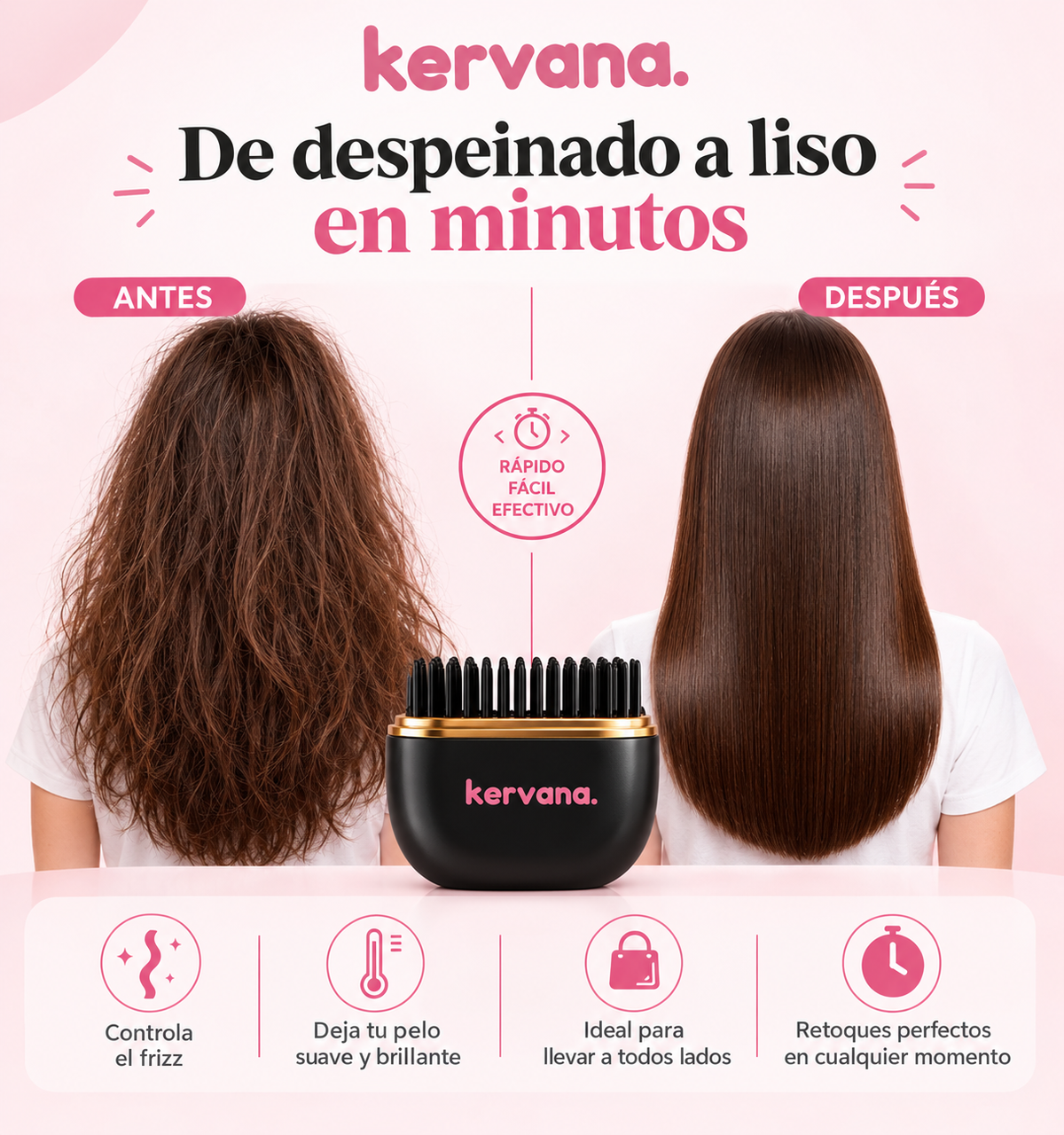 Kervana® Mini Alisador Portátil Inalámbrico