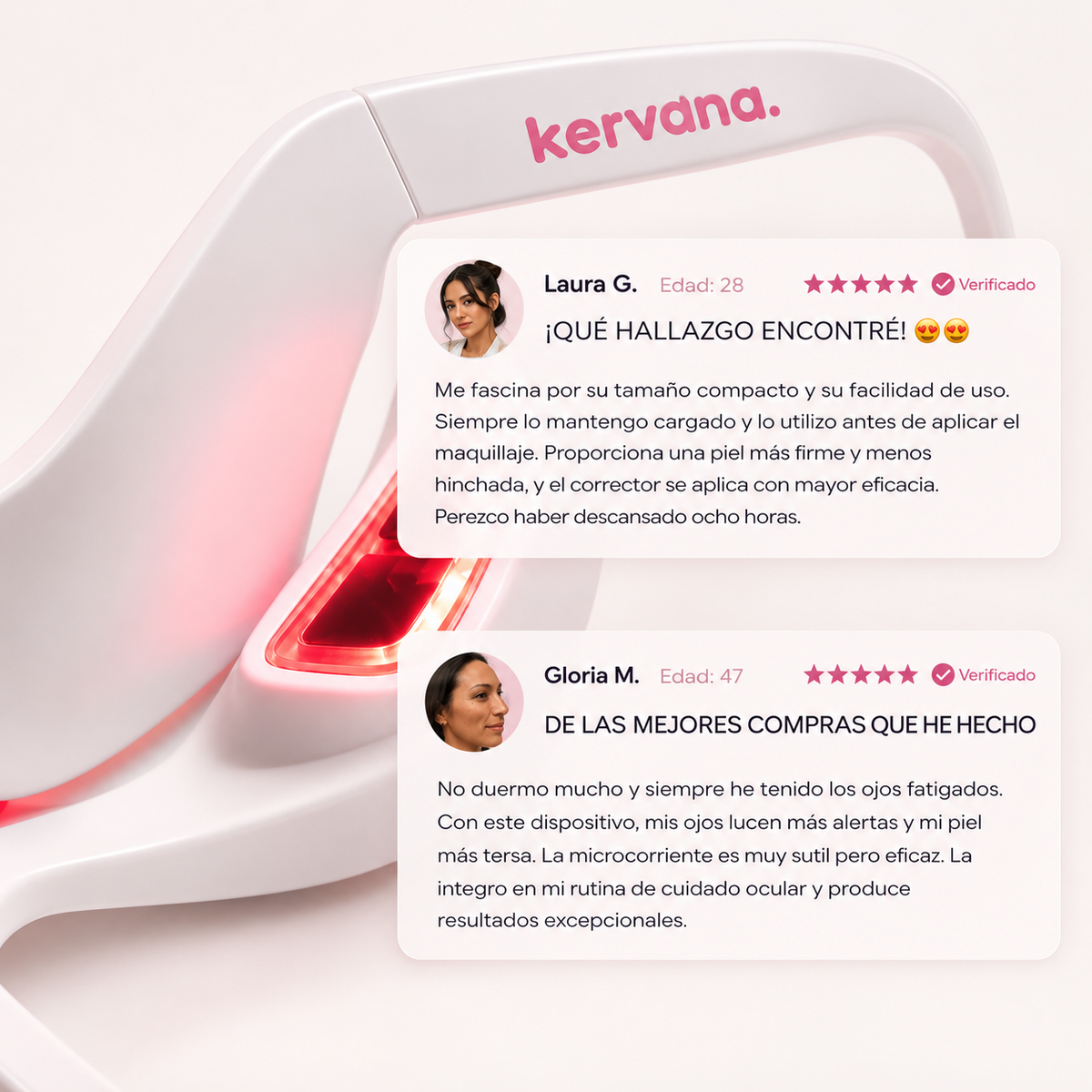 Kervana® Masajeador de Ojos con Luz Roja