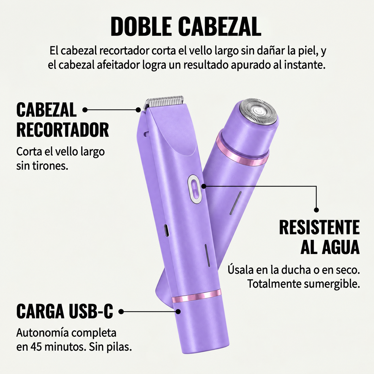 Kervana® Depiladora 2 en 1