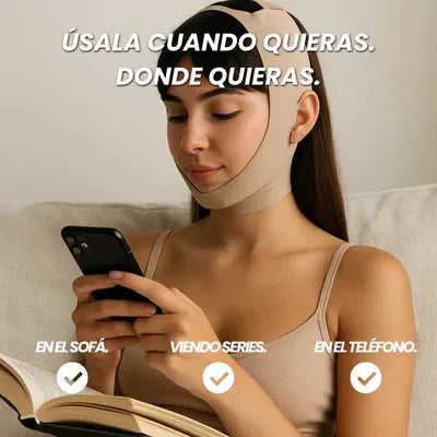 Faja Facial FirmFace — Ajuste con velcro
