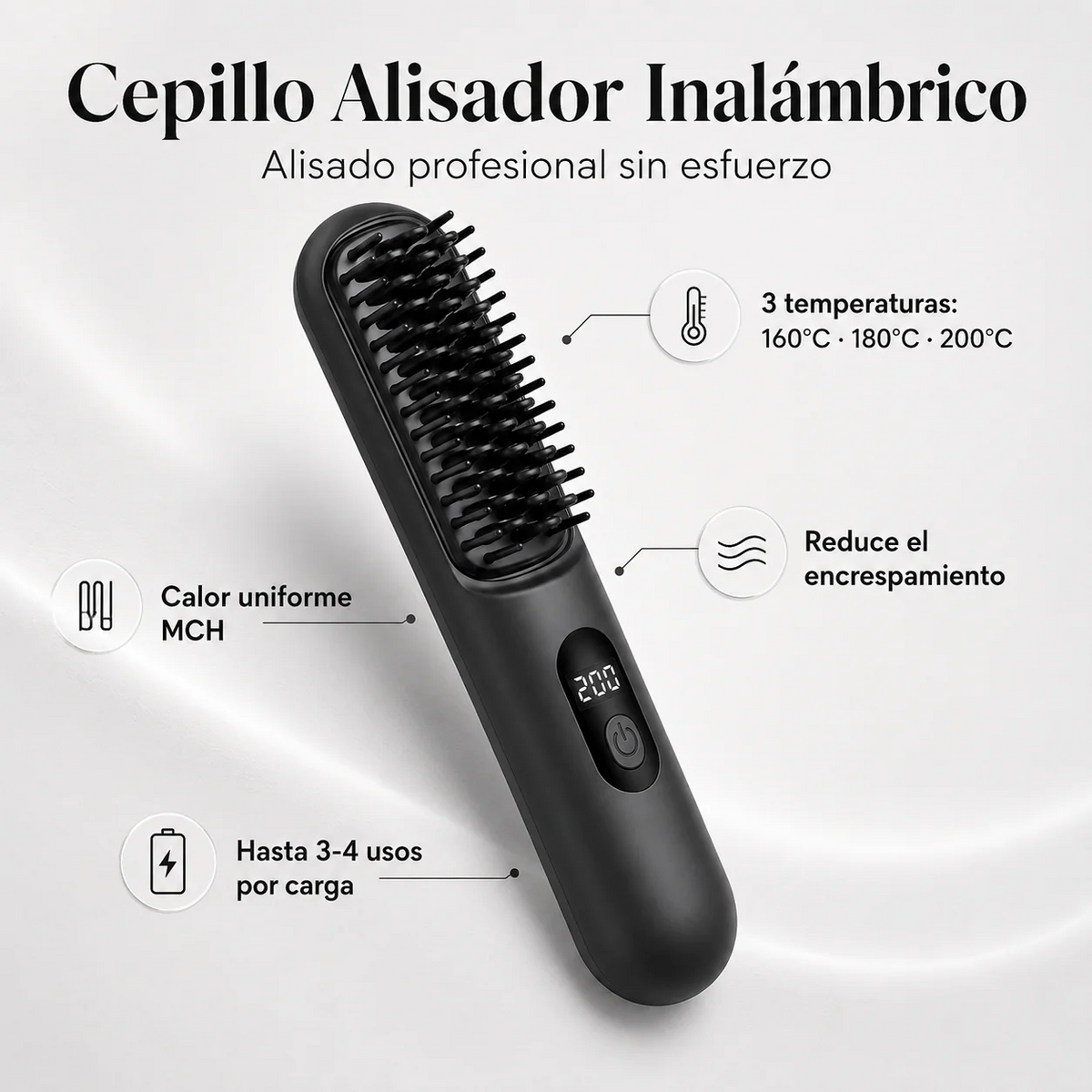 Cepillo Alisador Inalámbrico KERVANA